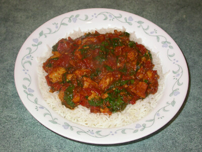 Chicken with Tomato + Spinach