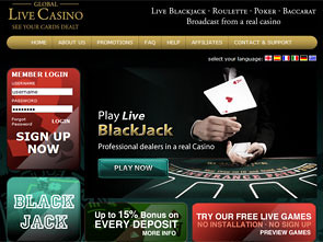 Global Live Casino Home