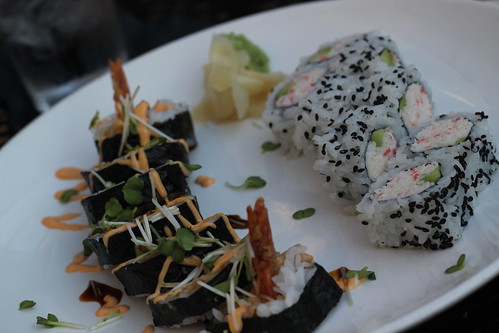 Red Dragon Roll and California Roll