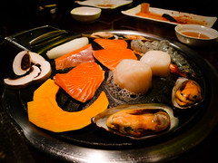 Assorted seafood BBQ at Koba