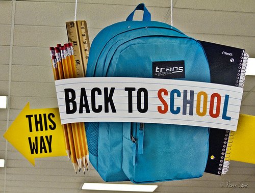 Target back to school shopping sign