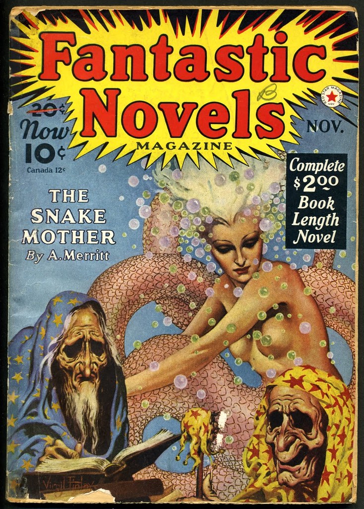 Virgil Finlay - Fantastic Novels, November 1940