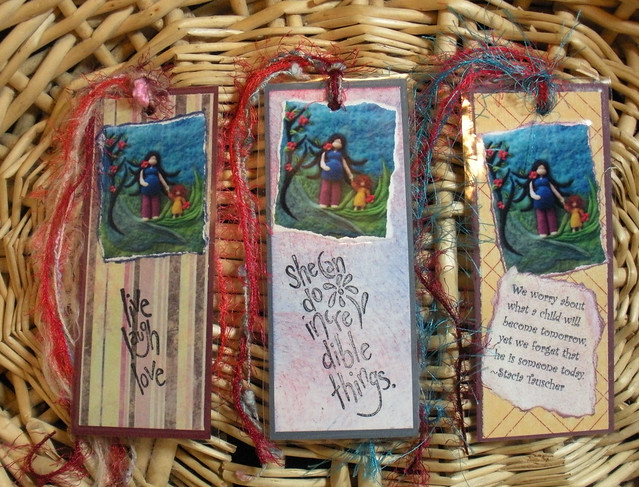 Maternal bookmarks by Woolcreations and Becky's Paper Creations