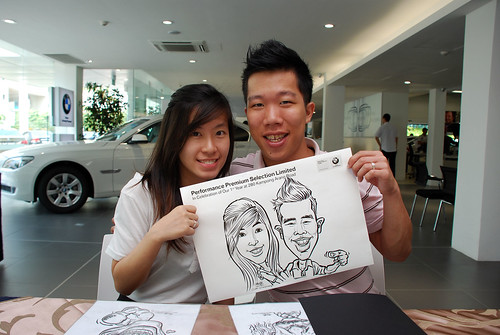 Caricature live sketching for Performance Premium Selection first year anniversary - day 2 - 3