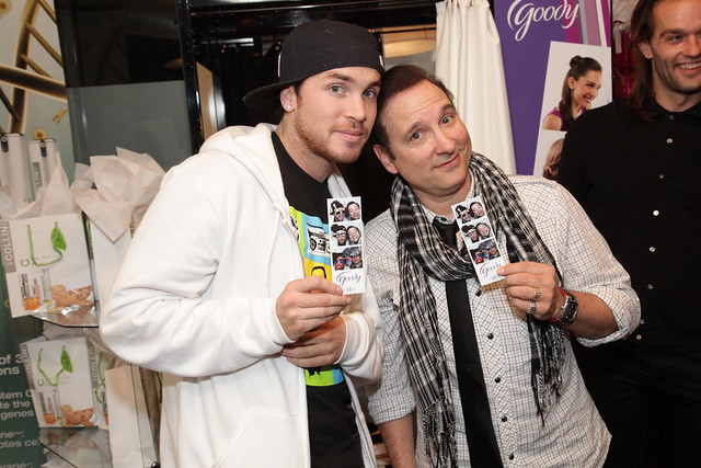 Blake McGrath and Jean Marc Genereux at the Goody photobooth