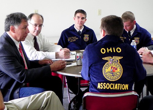 -	Edward Avalos, Under Secretary for Marketing and Regulatory Programs meeting with FFA Leaders at the Ohio State Fair.
