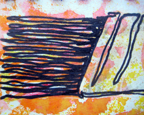 paint brush journal page detail  