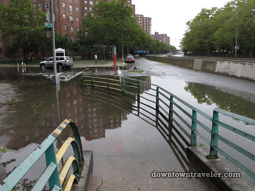 Aftermath of Hurricane Irene in NYC_Flooding on FDR Drive