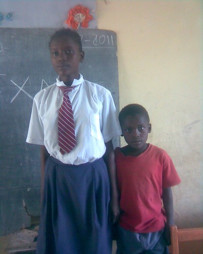 Mwaka and Kanoti attending Hope Orphan School