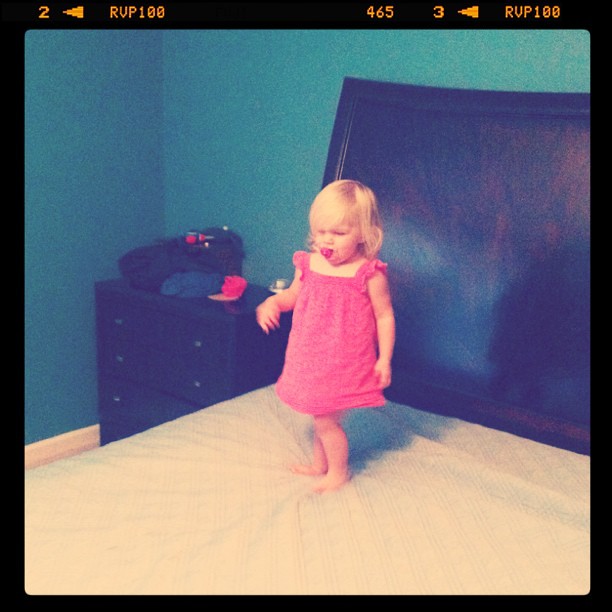 4/365 Helping Daddy make the bed