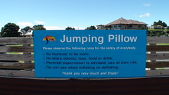 Jumping Pillow Sign