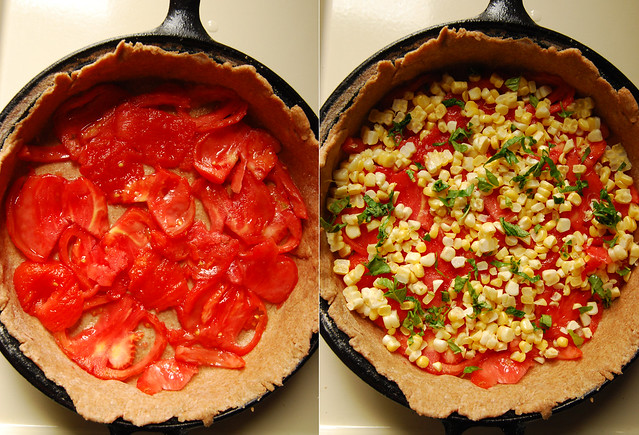Vegan tomatoe and corn pie!