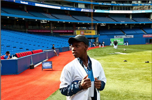 16-year-old Joseph from Haiti at his first Blue Jays game