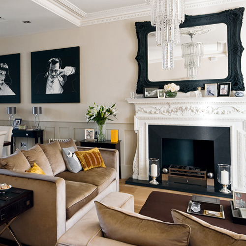 Caramel Living Room via housetohome