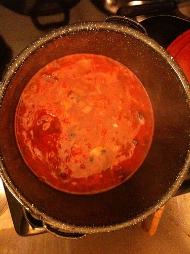 Marinara sauce, almost done