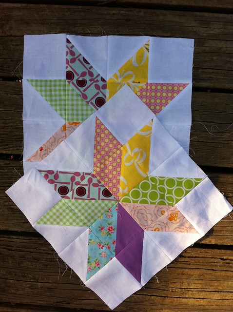 August blocks for do. Good Stitches, Peace circle