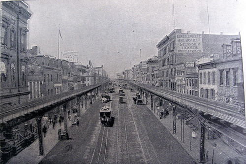The Bowery near Broome Street in 1895
