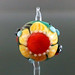 Single Bead : Ladybug Yellow Blossom