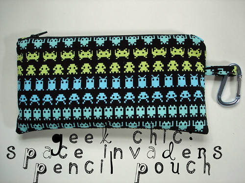 invaders pencil pouch
