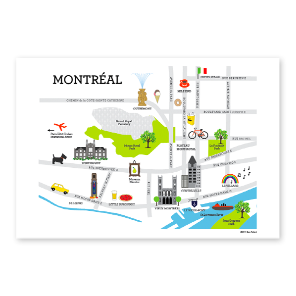 Map of Montreal - Pure Green Mag, Issue 6
