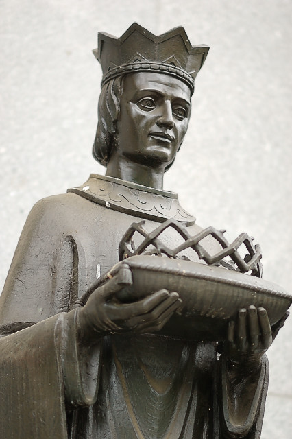 Calvary Cemetery, in Saint Louis, Missouri, USA - statue of Saint Louis IX, King of France