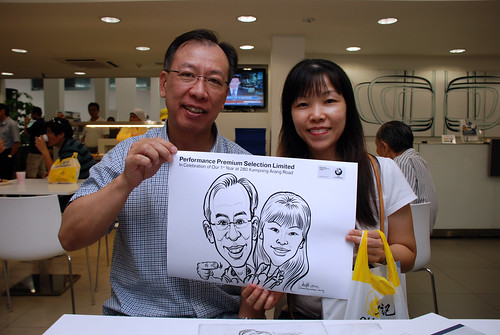 Caricature live sketching for Performance Premium Selection first year anniversary - day 1 - 15