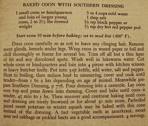 Baked Coon recipe