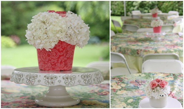 cupcake flower centerpieces