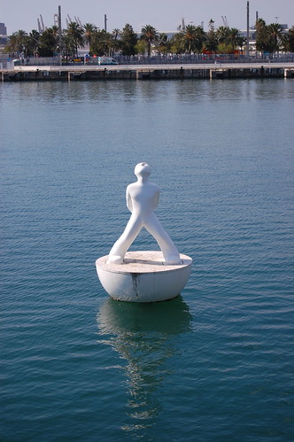 Barcelona Harbor statue