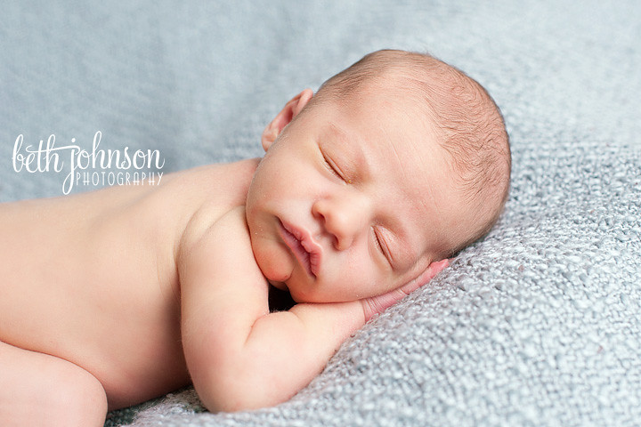 tallahassee newborn photography baby boy on blue blanket