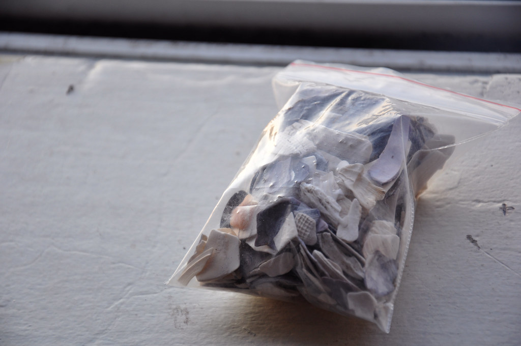 baggie of shell fragments