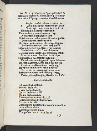 Variant reading in Mancinellus, Antonius: Spica