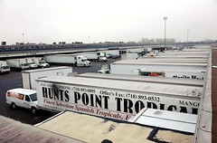 trucks docked at Hunts Point Produce Market (by: Bryan Pace via City Spoonful)