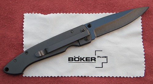 Boker Plus Anti-MC Folding Knife 3-1/4" Ceramic Blade, Titanium Handles