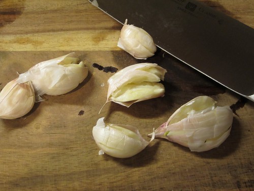 smashed garlic
