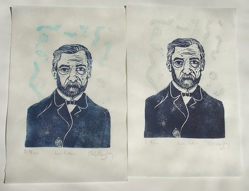 two thermochromic Pasteur prints AFTER