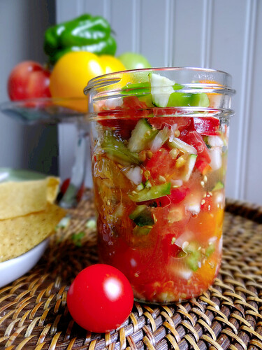cucumber + zucchini summer salsa