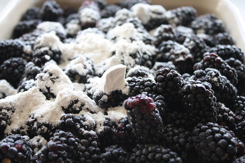 Blackberry Cobbler with brown butter topping
