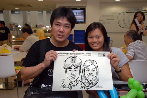 Caricature live sketching for Performance Premium Selection first year anniversary - day 1 - 14