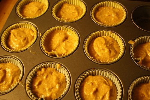 dough of pumpkin cupcakes
