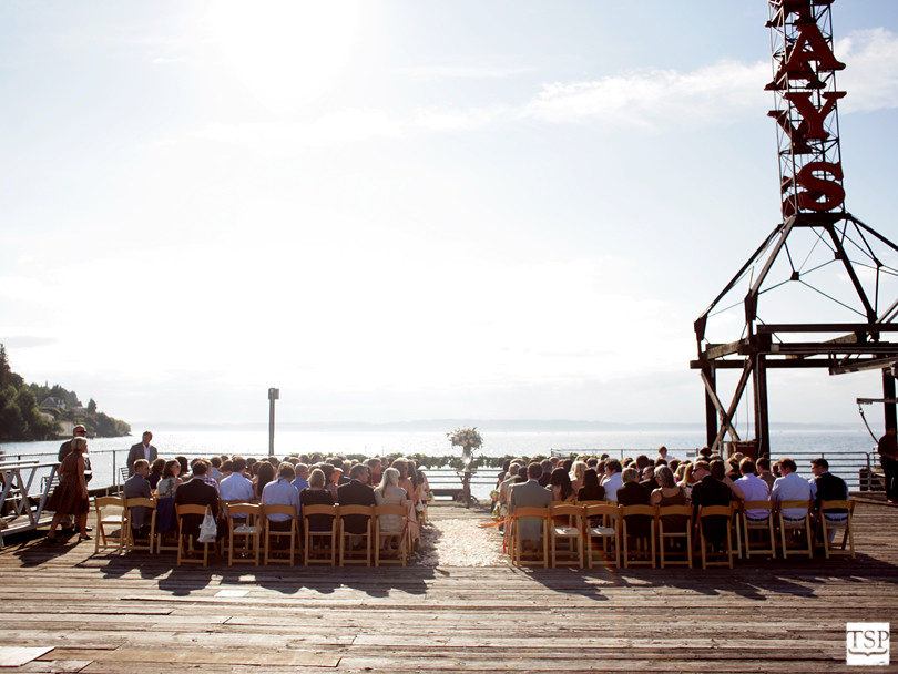 Outdoor Wedding Ceremony at Ray's Boathouse