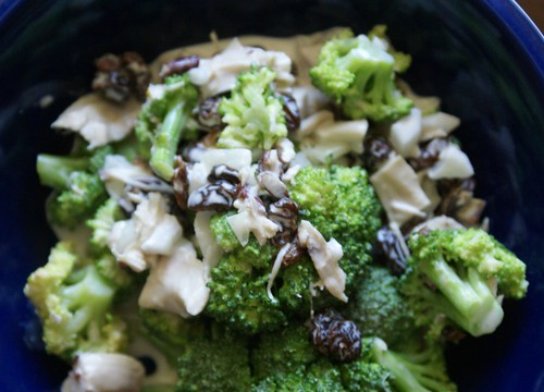 broccoli chicken salad, cropped