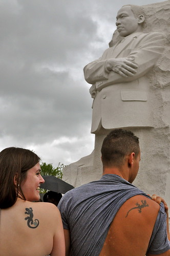 Martin Luther King Jr Memorial Or finding a man with the same tattoo as