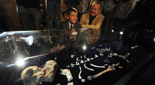 A South African fossil has been discovered that may redraw the ancestry of humanity on the African continent. The youth shown in the photo is from South Africa and reportedly saw the fossil. by Pan-African News Wire File Photos