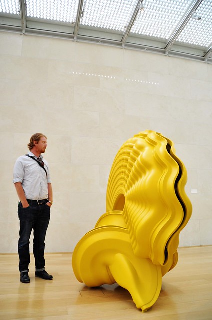 yellow sculpture