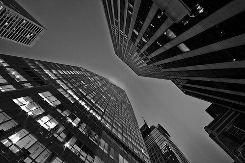 フリー写真素材|建築・建造物|高層ビル|モノクロ写真|アメリカ合衆国|