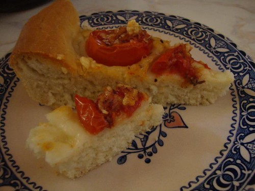 tomato tart served