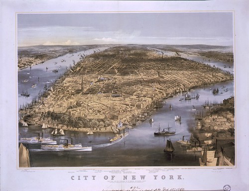 City of New York - sketched and drawn on stone by C. Parsons.