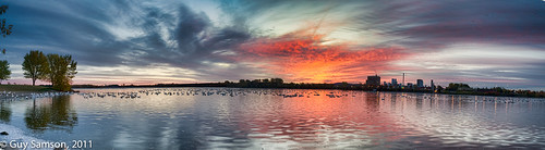 Sunrise On Bulstrode Reservoir / Lever de soleil sur le réservoir Bulstrode by guysamsonphoto