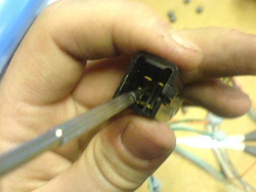 Small screwdriver to remove connectors